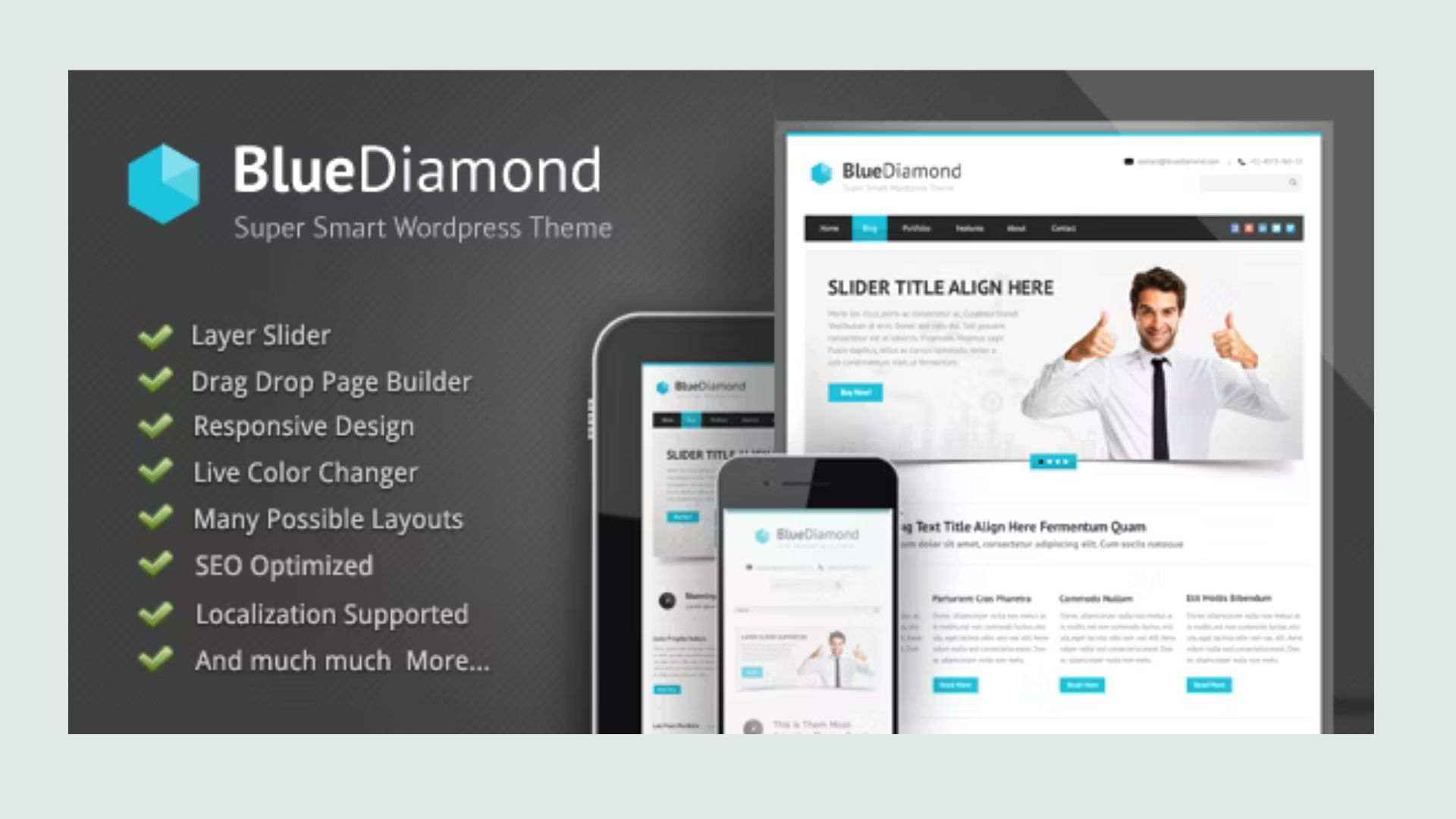 Blue Diamond - Responsive Corporate WordPress Theme