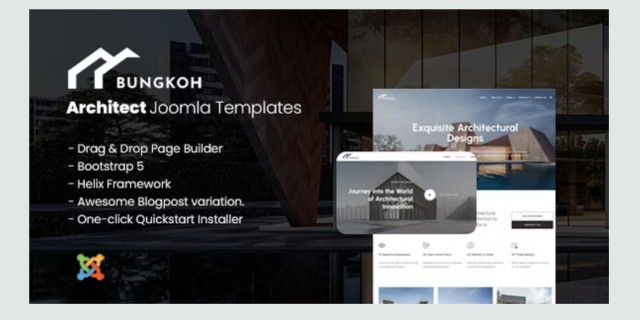 Bungkoh - Modern Joomla Template for Architects Portfolio