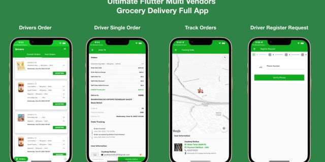 Grocery / Delivery Services / Ecommerce Multi Vendors (Android + iOS + Website) Flutter 3 / Laravel v5.0