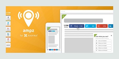 AMPZ Social Sharing 5.1 - Joomla