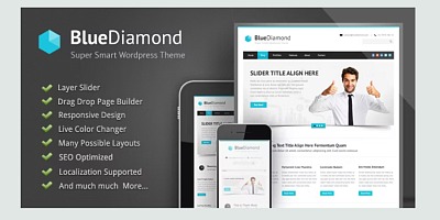 Blue Diamond - Responsive Corporate WordPress Theme